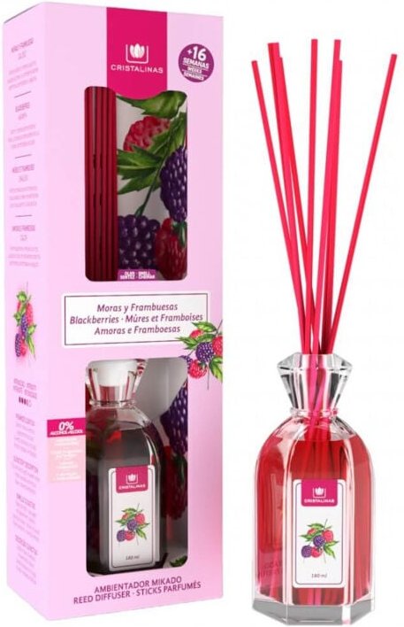 Crystalline Reed Diffuser 180ml Brombeeren Diffusor de Duft Flasche de Duft Transparent