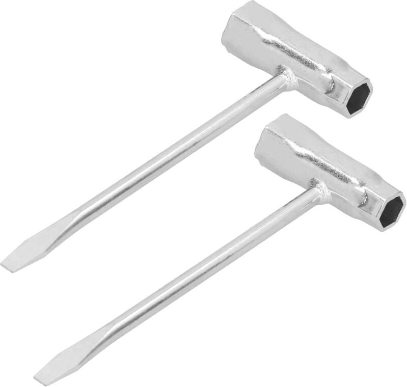 Stück Ringmaulschlüssel, T-Schlüssel für Kettensägen, Kettensägenschlüssel, Zündkerzenschlüssel, 13 mm x 19 mm