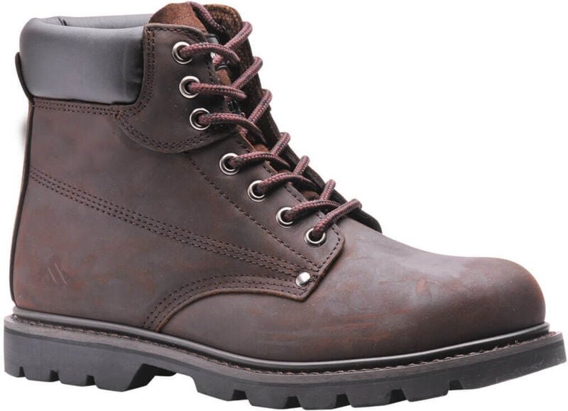 Hochsichere Arbeitsschuhe mit Flexi-Welt-Nähten SB HRO Braun 41