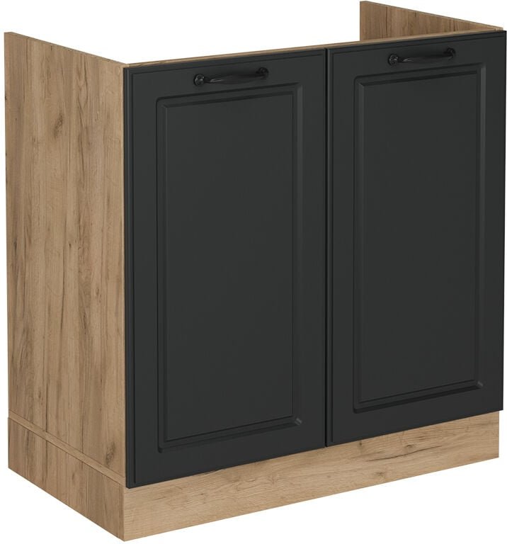 Thumbnail - Spülenunterschrank R-Line, Anthrazit Landhaus, 80 cm ohne Arbeitsplatte Vicco