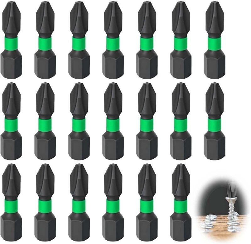 Thumbnail - Jalleria - 20-teiliges interessantes Kreuzschlitz-Bohrer-Set – multifunktionale magnetische Schlagschrauber-Bits aus Sta...