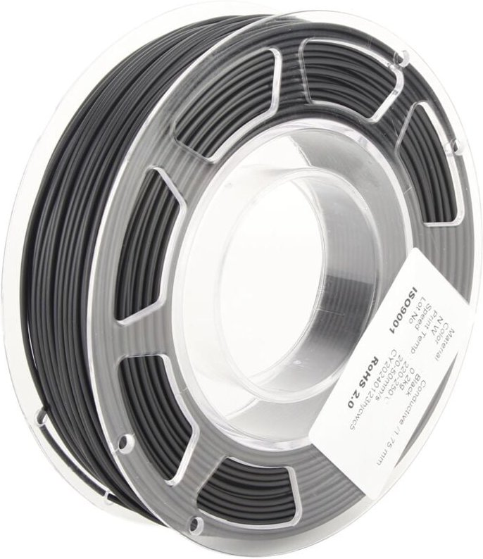 3D-Druckerfilament, leitfähiges schwarzes PLA-Filament 1,75 mm, 20–50 mm/s