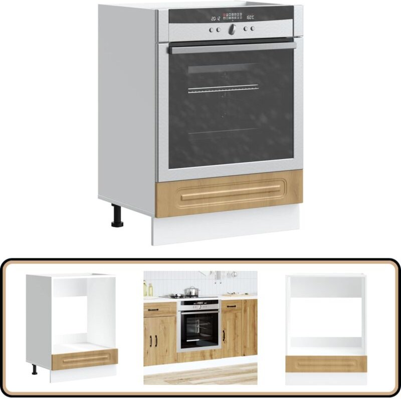 Herdumbauschrank Kalmar Artisan-Eiche Holzwerkstoff - Vidaxl