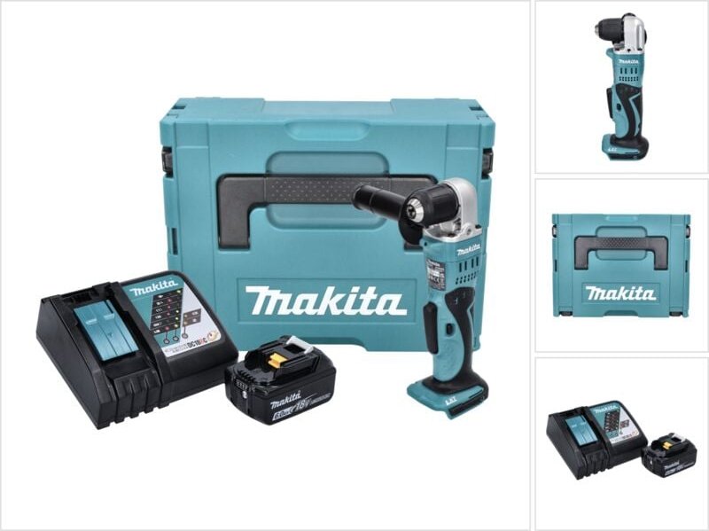 Thumbnail - Makita DDA 351 RG1J Akku Winkelbohrmaschine 18 V 13,5 Nm + 1x Akku 6,0 Ah + Ladegerät + Makpac