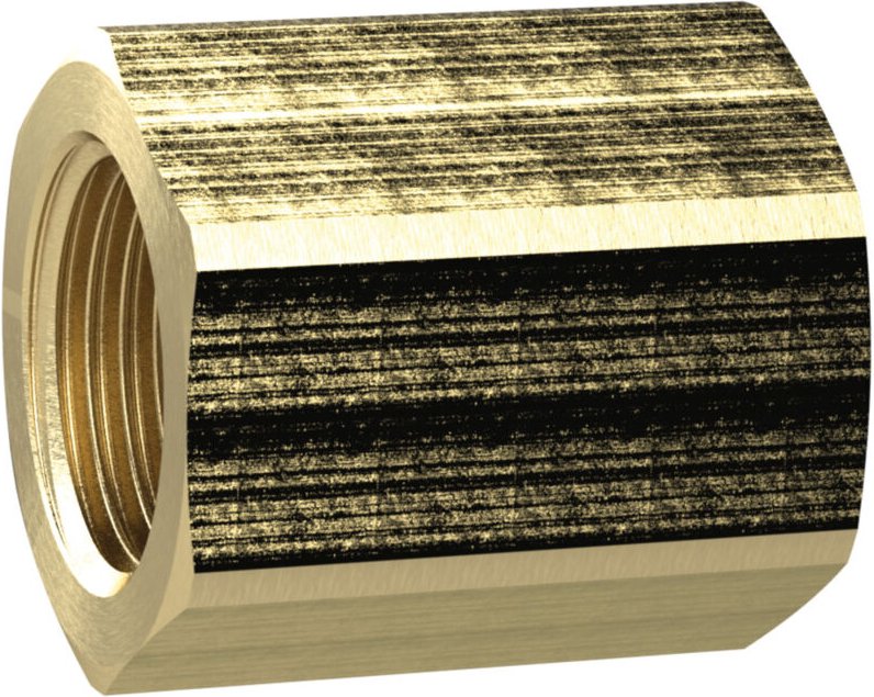 Riegler - Muffe mit Außensechskant, reduzierend, g 1/4 i., g 3/8 i., ms