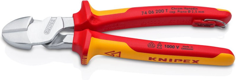 Thumbnail - 74 06 200 t vde Kraft-Seitenschneider 200 mm - Knipex