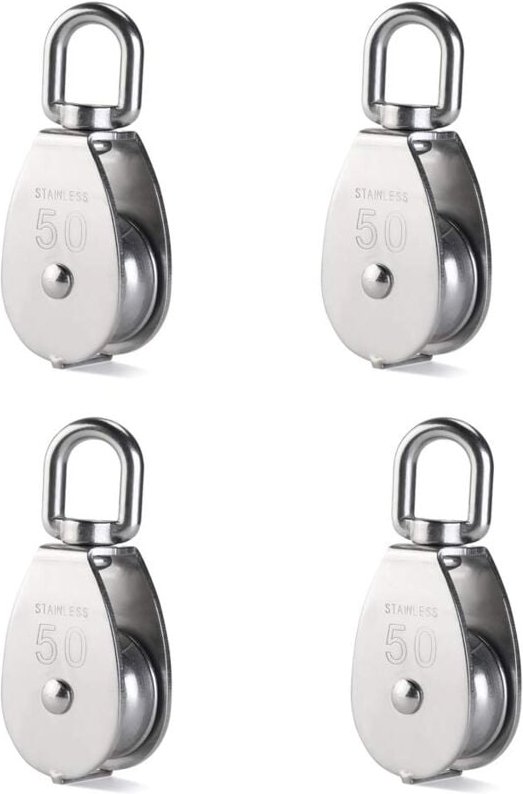 4 stücke M50 400kg Hebe Flaschenzug Heavy Duty 304 Edelstahl Swivel Hebe Flaschenzug