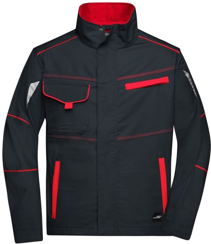 James&nicholson - Funktionelle Jacke JN849 Gr. 6XL carbon/red