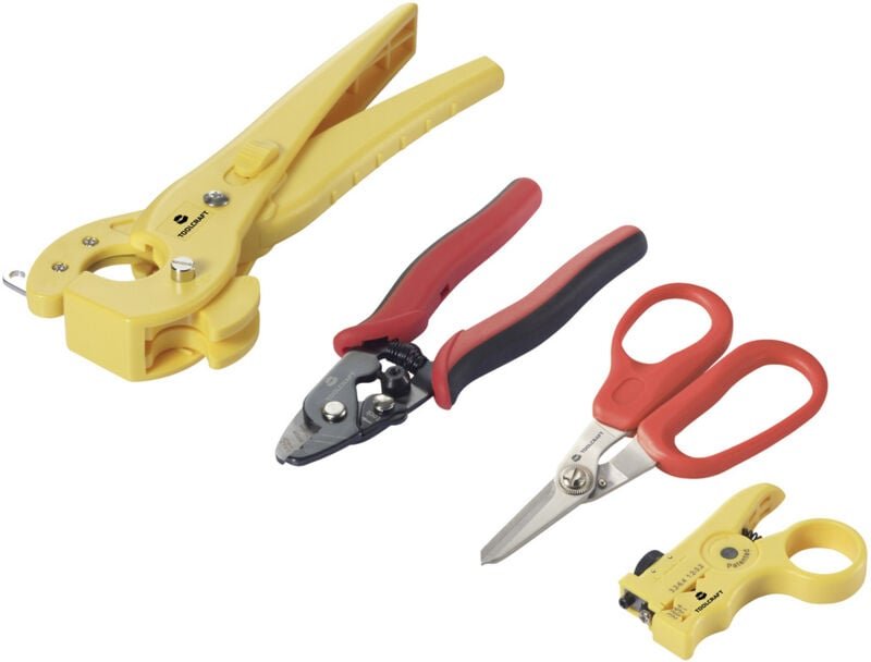 TOOLCRAFT TO-9621810 Glasfaser-Werkzeug Inkl. Kabelschneider, Inkl. Kabelentmanteler 0 bis 25 mm