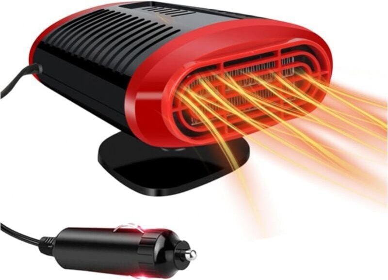 Thumbnail - Rote 2-in-1-Autoheizung, 12 v, 150 w, Auto-Defogger-Heizung, tragbare Autoheizung mit Windschutzscheiben-Entfroster, tra...