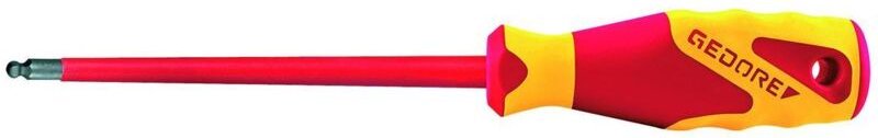 Gedore - l+ vde 2163 k 8 VDE-Schraubendreher, Kugelkopf, Innen-6-kant 8 mm