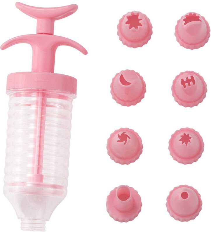 Ahlsen - Kuchen-Gebäckspritzen mit 8 Düsen, Dekorationsspritze, Zuckergussspritze, DIY-Gebäckzubehör, professionelles Ki...