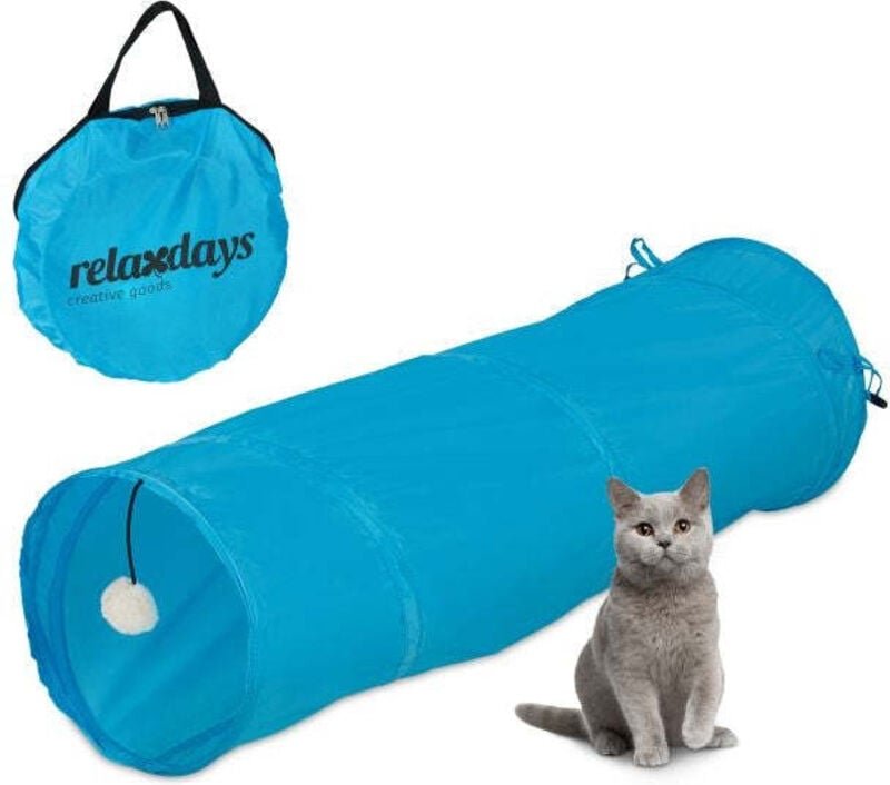 Zusammenklappbarer katzentunnel mit spielzeug 8