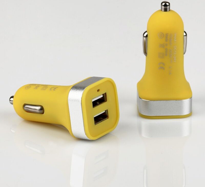 Mini Dual usb kfz Adapter 5V / 3.1A Auto Ladegerät Zigarettenzünder 12V Schnellladeadapter für iPhone, Samsung, Sony, Hu...