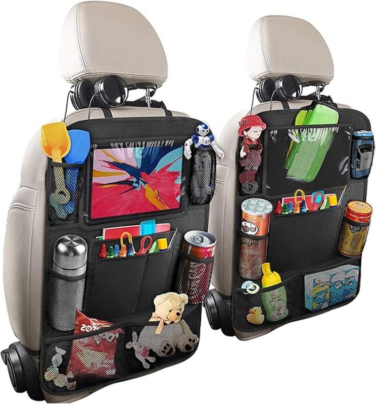 Auto-Organizer, 2er-Pack Sitzlehnen-Organizer aus Oxford-Gewebe, ideal zum Aufbewahren von Spielzeug, Snacks und Bechern...