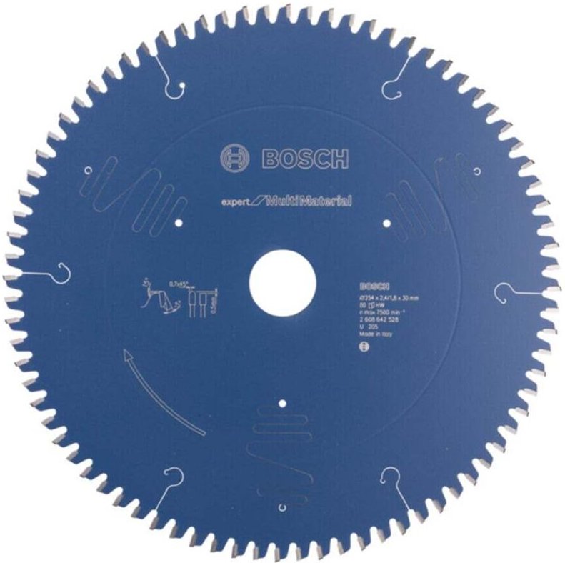 Bosch Kreissägeblatt Expert for Multi Material, 254 x 30 x 2,4 mm, 80