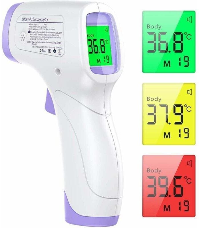 Thumbnail - Stirnthermometer für Erwachsene, berührungsloses Thermometer mit LCD-Display, Baby-Kind-Erwachsene-Infrarot-Stirnthermom...