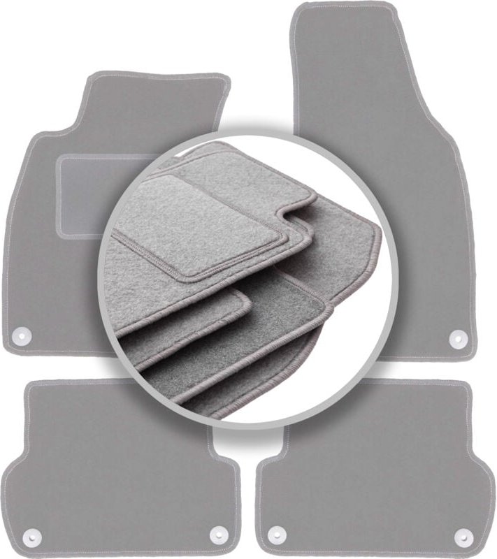 Graue Autofußmatten für: Seat Exeo Limousine, Kombi (2008-2015)