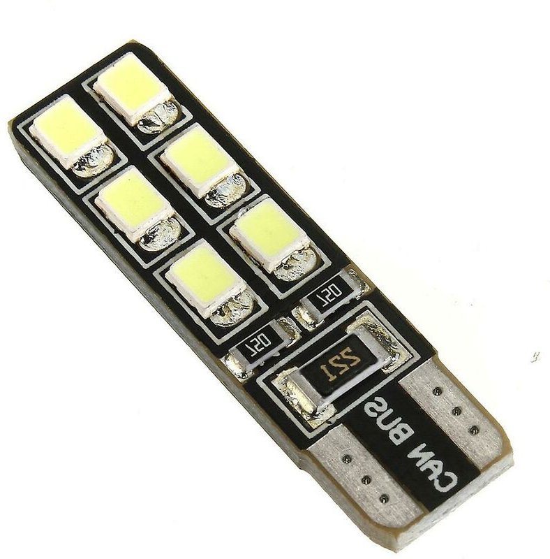 Woosien - 2 Stück Canbus T10 Led 2835 12 Smd W5w 194 168 Auto Innenbeleuchtung Parklicht Nummernschild