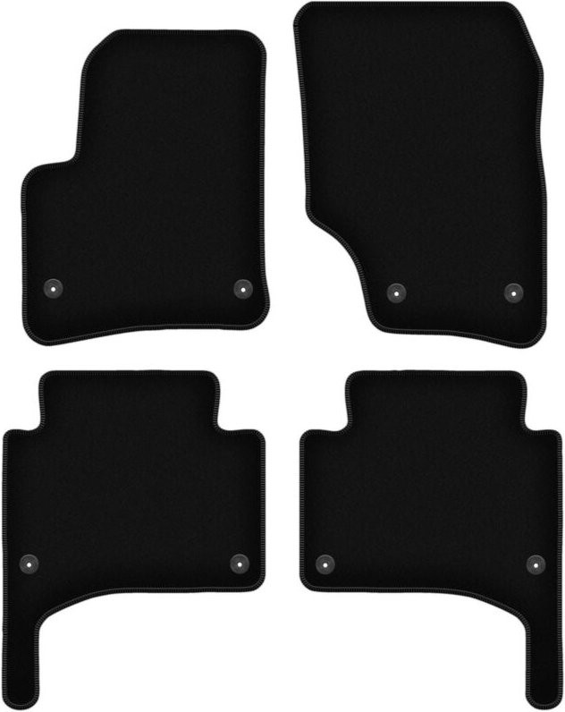 BASIC schwarze Veloursmatten für: Volkswagen Touareg I SUV (2002-2010)