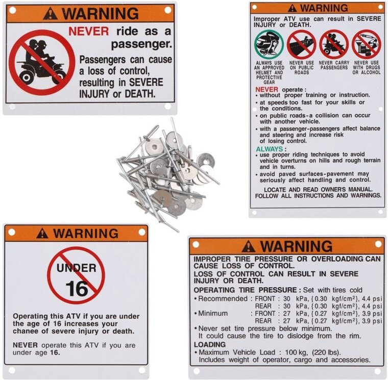Tlily - FüR Warnaufkleber Aufkleber Etiketten mit AluminiumrüCken Banshee