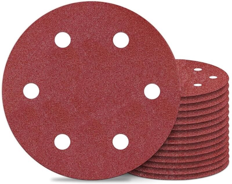 10 Stück 225 mm Schleifscheibe, Körnung 400, Schleifscheibe für Langhalsschleifer, Trockenbauschleifer, 6-Loch-Rundschle...