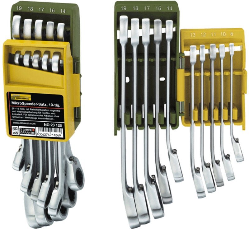 Proxxon - MicroSpeeder-Satz im Klapphalter, 8 - 19 mm (10-teilig) - 23126