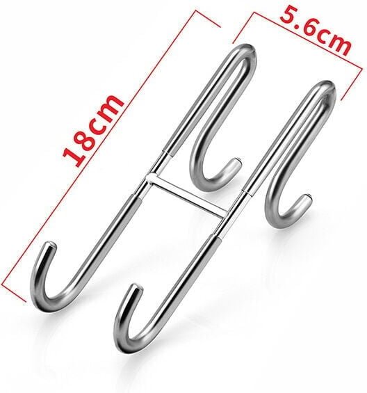 Duschhaken ohne Bohren – Duschwandhaken mit Gummi – Duschabzieher-Schutzhalter – Silber, 2er-Pack