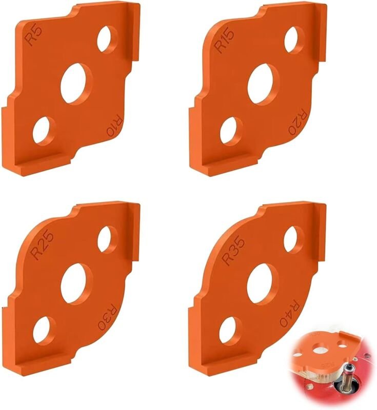 4 Stück Holzfräser-Vorrichtungen, Fräser-Vorrichtung, ABS-Rundeck-Vorrichtungen für Holzbearbeitungswerkzeuge, Tischfräs...