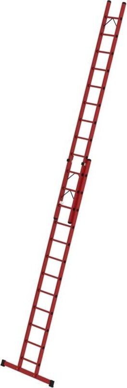 Günzburger Steigtechnik - Sprossen-Schiebeleiter 2tlg. gfk mit Standard-Traverse 2 x 12 Sprossen - 036612