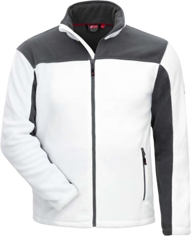 Fleece-Jacke Motion Tex Plus 7043 Weiß/Grau Gr. 3XL
