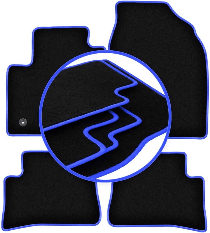 CARLUX-BLUE Autofußmatten für: Toyota C-HR Hybrid Crossover (2016-)