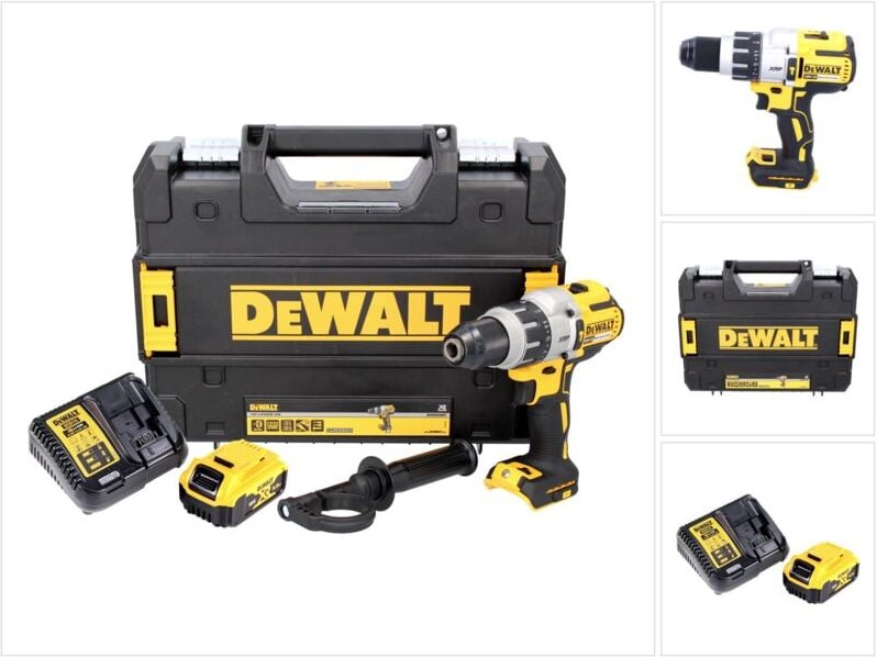 DeWalt DCD 996 P1 Akku Schlagbohrschrauber 18 V 95 Nm Brushless + 1x Akku 5,0 Ah + Ladegerät + TSTAK