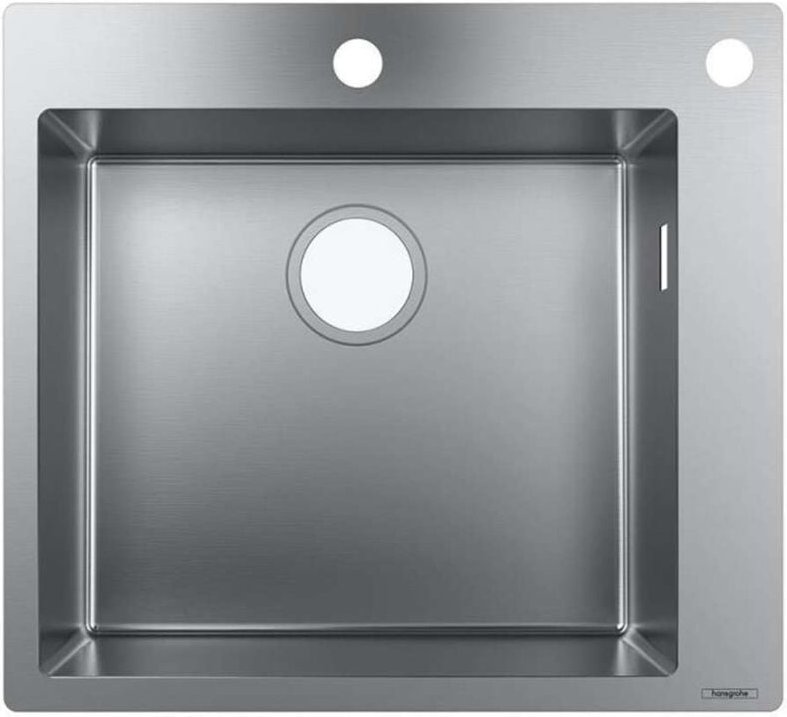 hansgrohe Einbauspüle S71 S712-F450450, Edelstahl