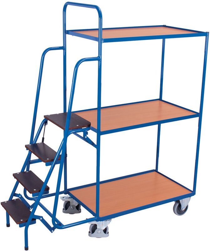 VARIOfit Kommissionierwagen mit 3 Ladeflächen, hoch
