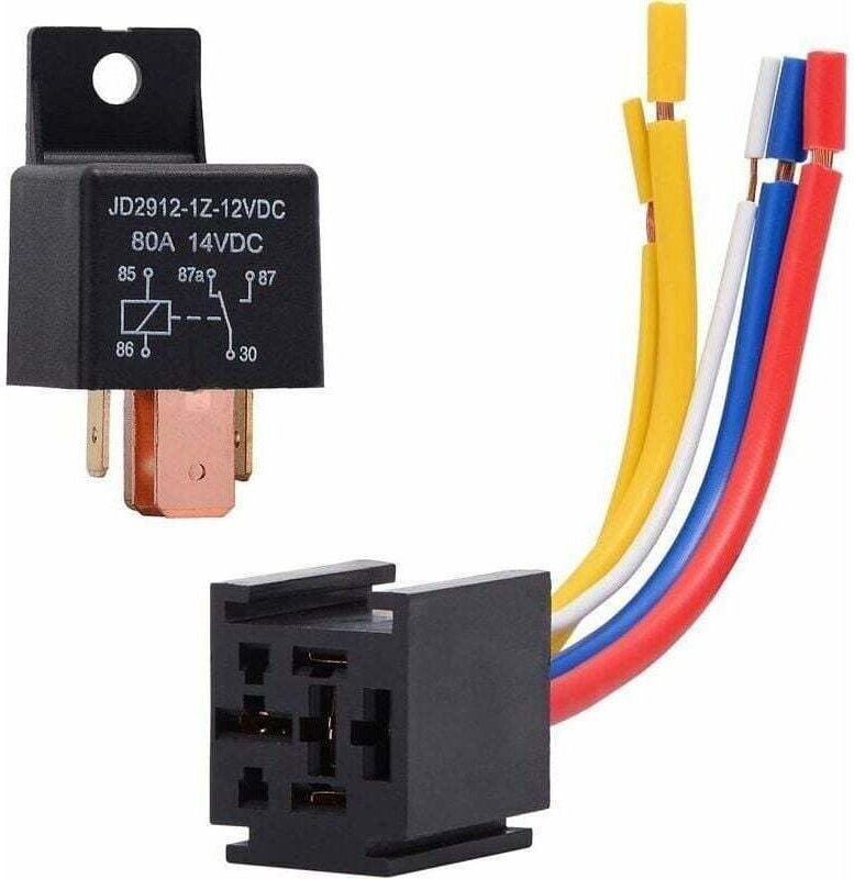 Relé de 5 pines de 12 v y 80 a para automóviles y camiones. Interruptor de encendido/apagado de alta resistencia, normal...
