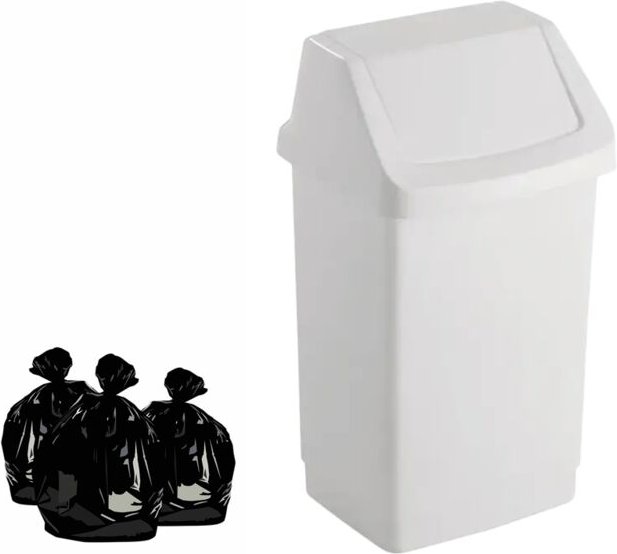 Curver Click-IT Abfallbehälter 15L, weiß