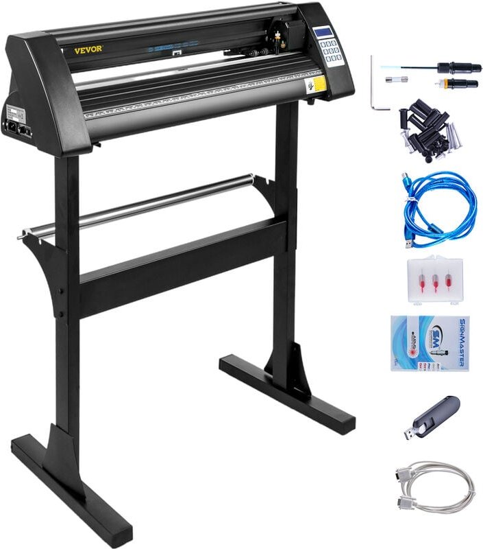 Vevor 28 Zoll Vinyl cutter Vinyl Cutter Plotter Maschine 720mm Dunkel Vinyl Schneideplotter 630 mm Schneidbreite Cutting...