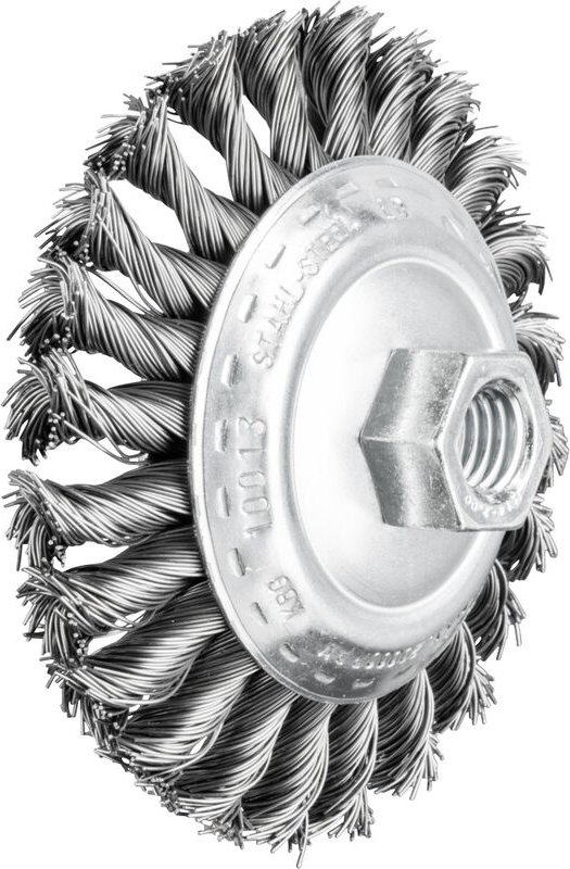 PFERD Kegelbürste gezopft KBG Ø 100 x 13 mm M14 Stahl-Draht-Ø 0,50 für für Winkelschleifer 43313001