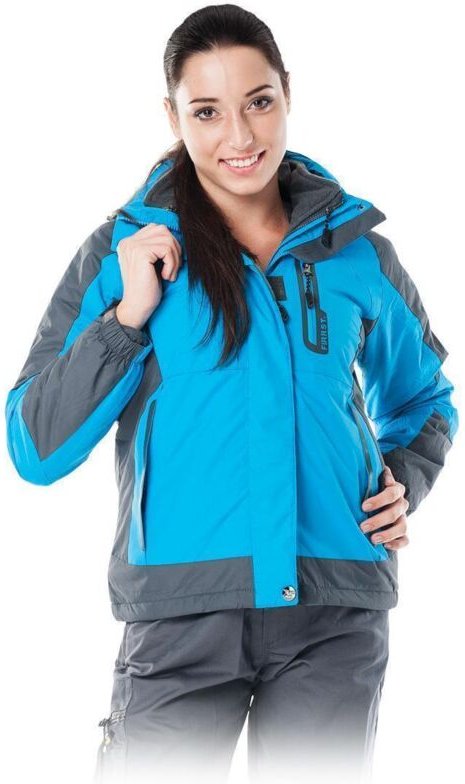 Gefütterte Fleecejacke für Damen in blau Größe M