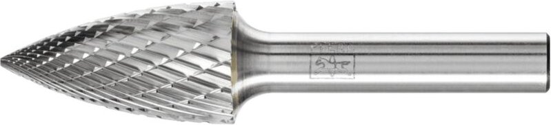 Hartmetall Frässtift Spitzbogen spg ø 16x30mm Schaft-Ø 8 mm Z3P universal mittel kreuzverzahnt - Pferd