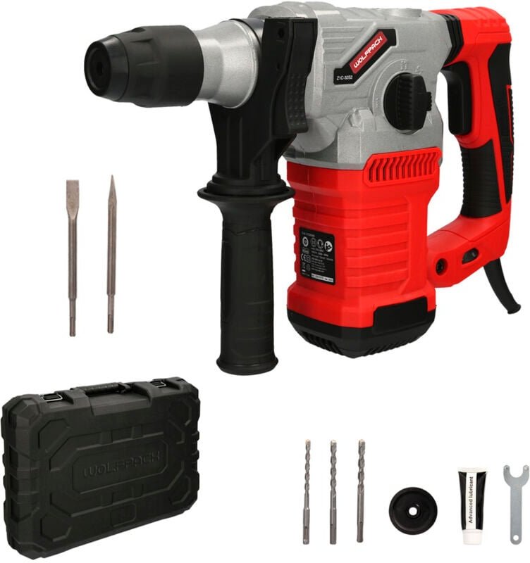 Martillo Perforador SDS PLUS 1.500 Watt. Con Accesorios y Maletin