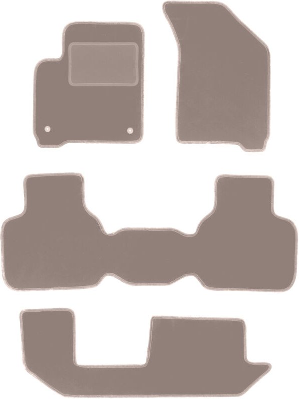 Beige Veloursmatten für: Fiat Freemont 7-Sitzer (2011-2016)