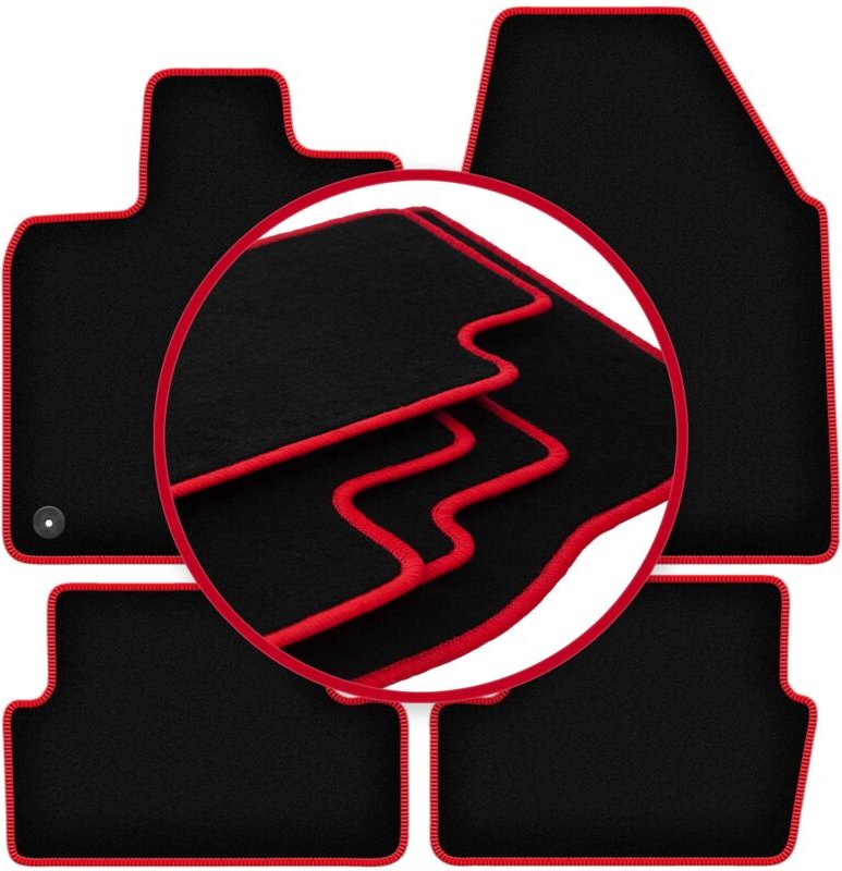 CARLUX-RED Autofußmatten für: Nissan Qashqai J10 I Crossover (2006-2013)