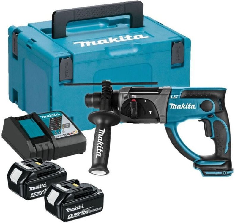 Makita - dhr 202 rmj Akku Kombihammer 18 v 2,0 j sds Plus + 2x Akku 4,0 Ah + Ladegerät + Makpac