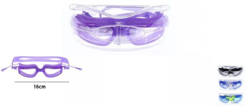 Trade Shop - schwimmbrille für pool und meer mit einstellbaren anti-beschlag-linsenkappen 71566 -