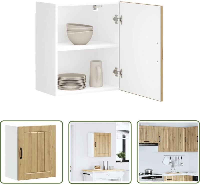 The Living Store - vidaXL Küchen-Hängeschrank Lucca Artisan-Eiche Holzwerkstoff