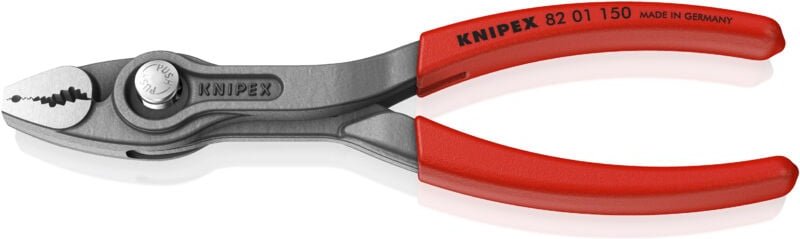 KNIPEX 82 01 150 SB TwinGrip® Front- und Seitengreifzange mit rutschhemmendem Kunststoff überzogen grau atramentiert 150...