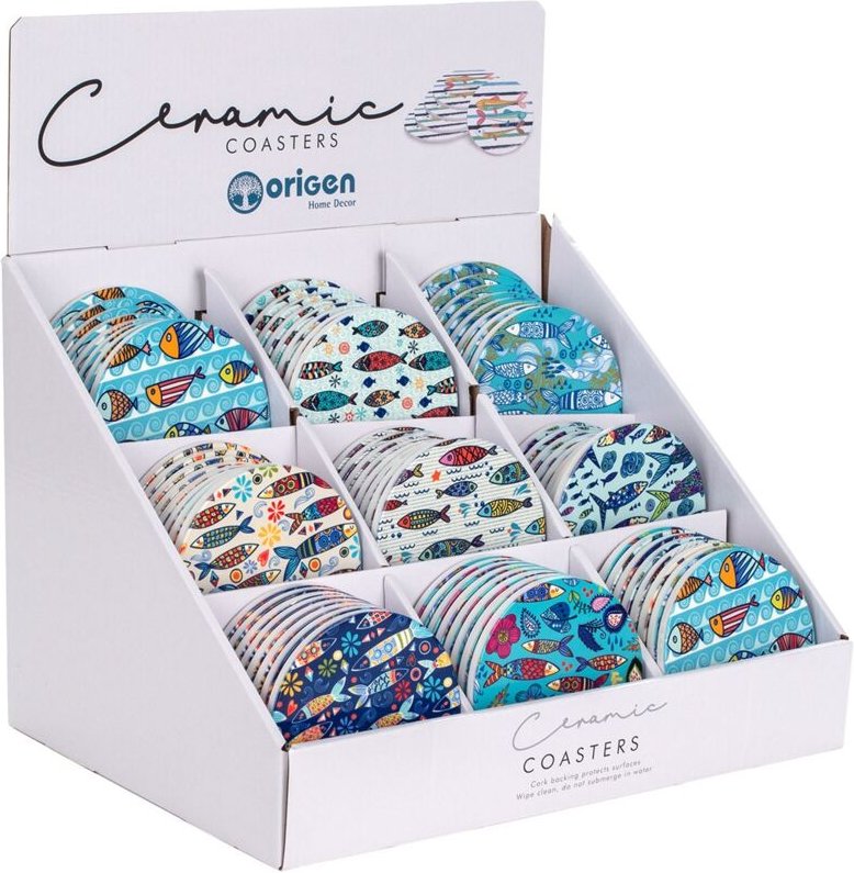 Kochbeiträge seefus 72U Multicolor Coasters 11x11x1cm 29400 - Signes Grimalt