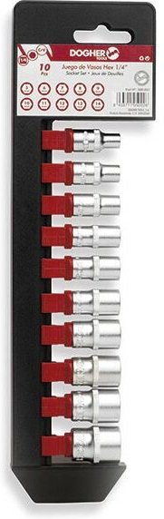 Set mit 10 Stk. Innensechskant 1/4 Dogher 500-051